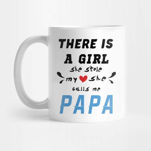 Papa Gifts Shirts from Granddaughter, She Stole My Heart by CareTees